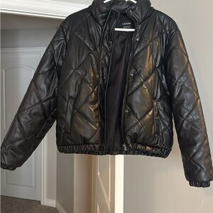 Black Quilted Puffer Jacket